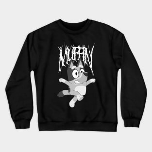 Muffin Bluey Black & White Crewneck Sweatshirt